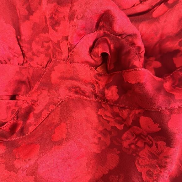 RAHI Flora Cutout Mini Dress Medium Large 
Red Floral Long Sleeves - Picture 8 of 8